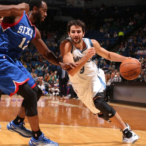 Luc Mbah a Moute 76ers Ricky Rubio Timberwolves